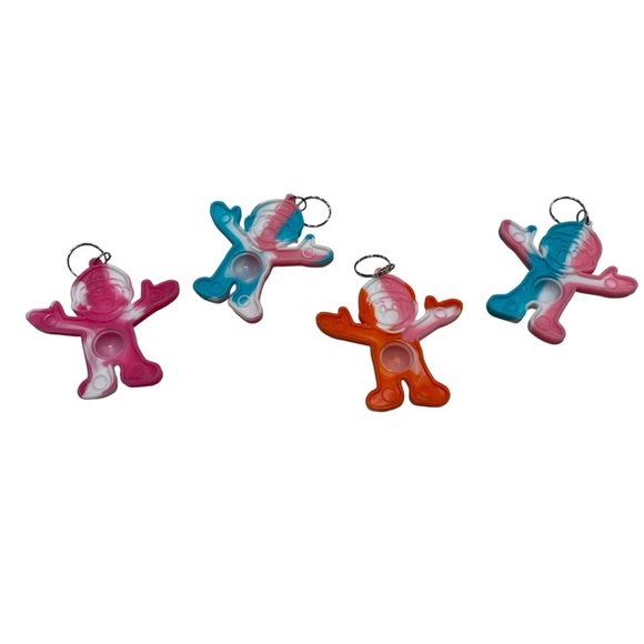 Mario Push Bubble Pop-on-it Key Chain Fidget Sensory Toy Stress Relief Lot of 4 - Picture 4 of 6